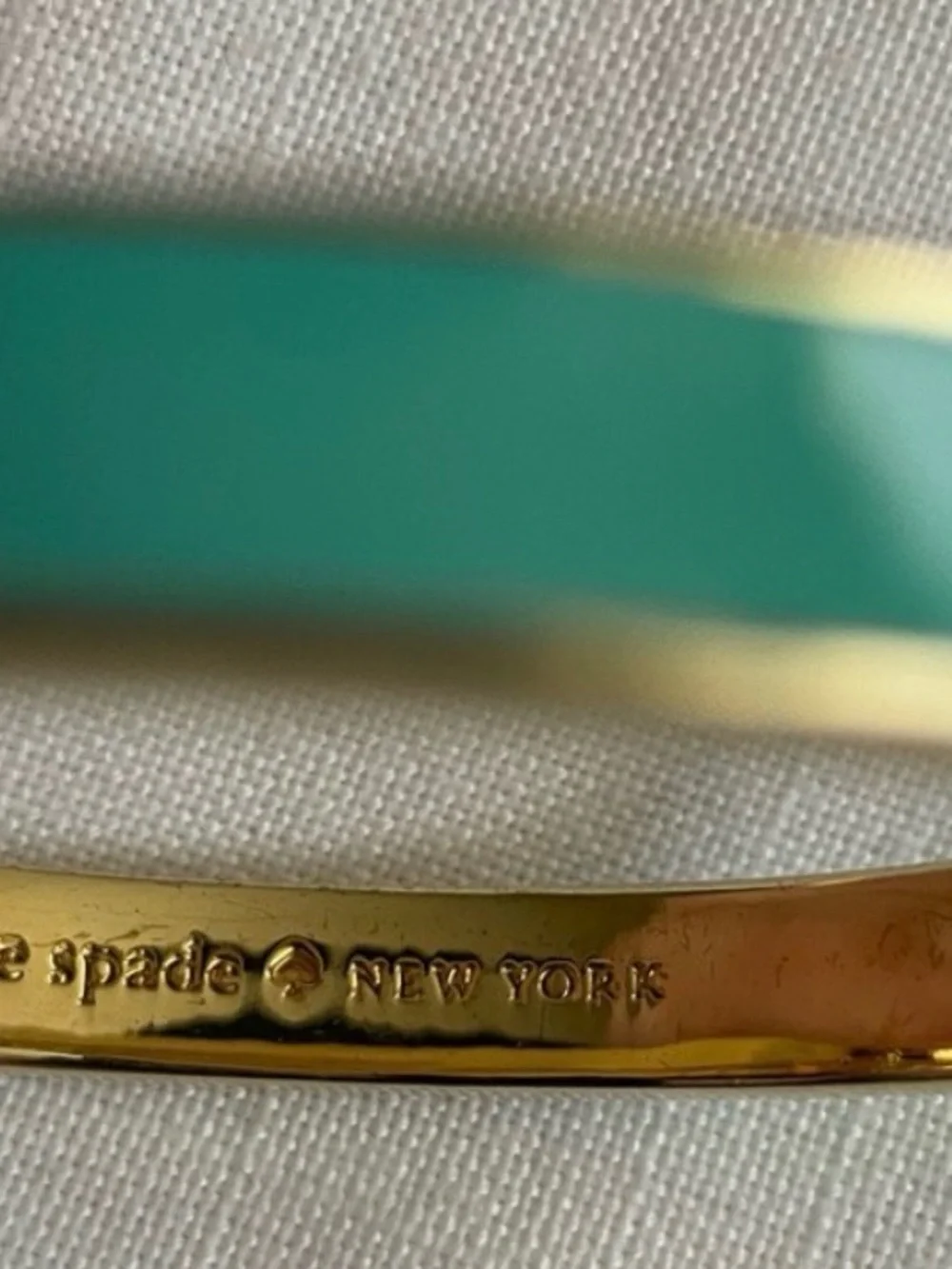 kate spade Gold-Tone Bracelet with Teal Enamel Inlay - Picture 2 of 2
